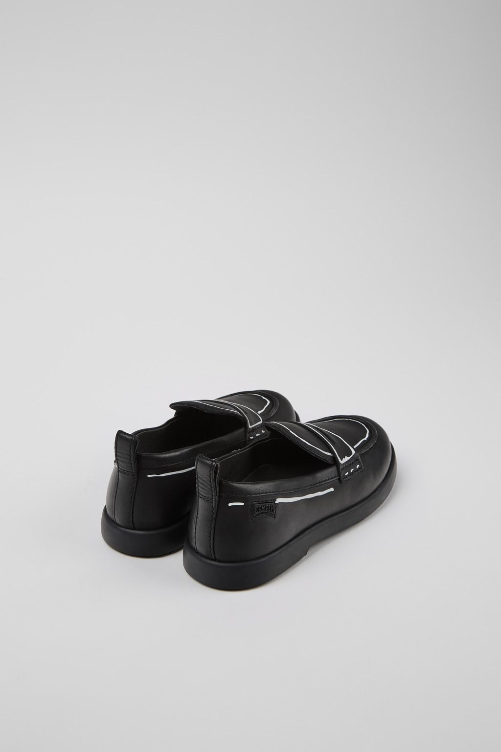 Twins Black leather shoes for kids - Image 3