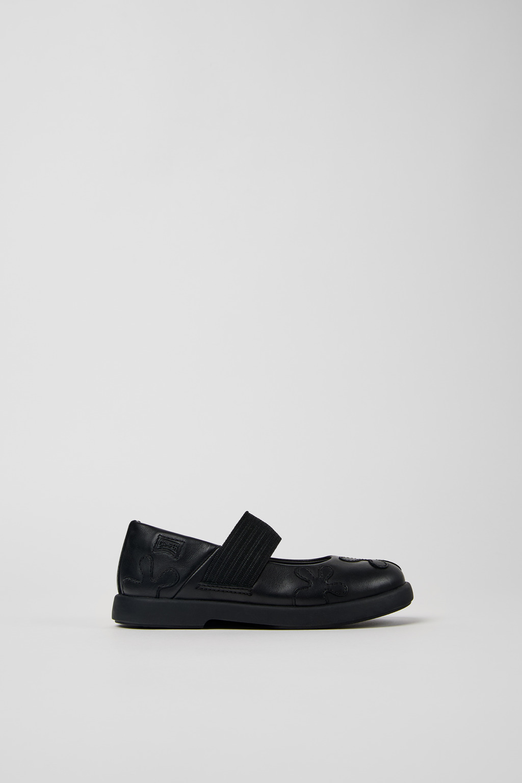 Twins Black leather shoes for kids - Image 2