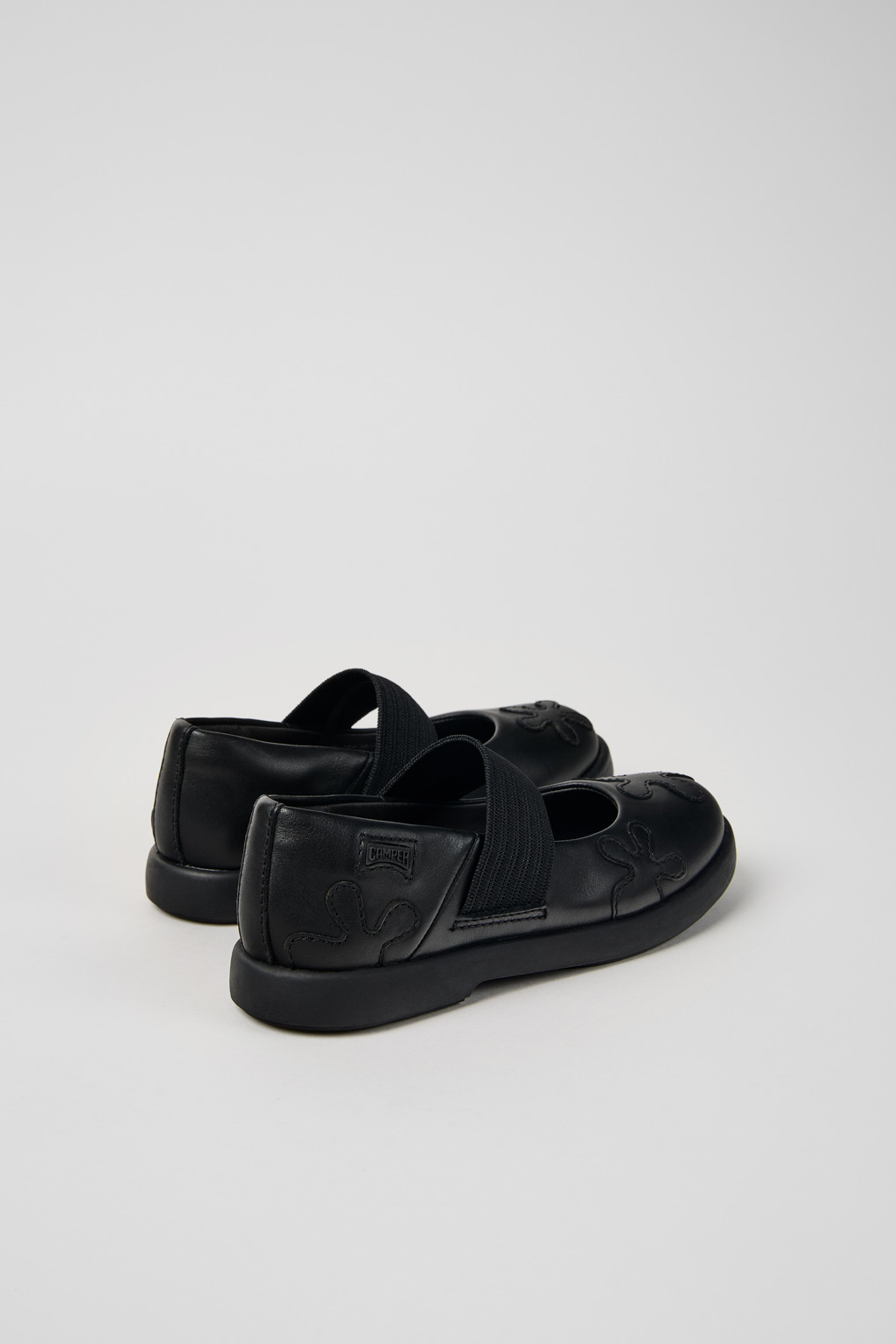 Twins Black leather shoes for kids - Image 3