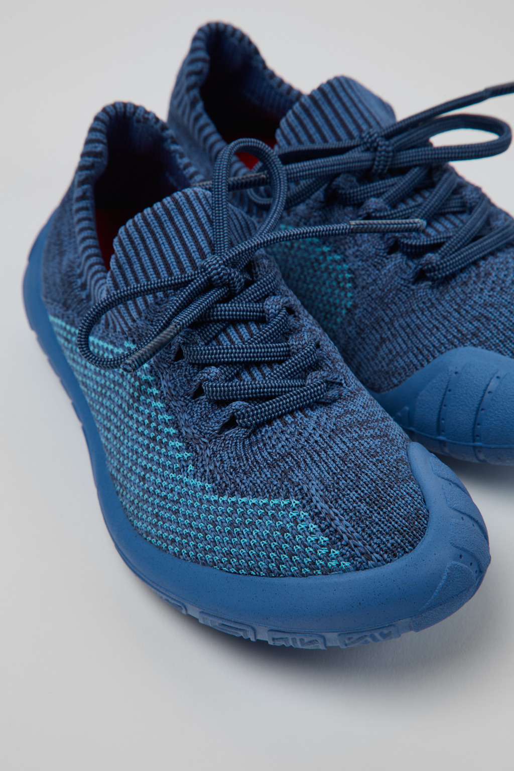 Peu Blue Simplified Knit Uppers Kids' Sneakers.