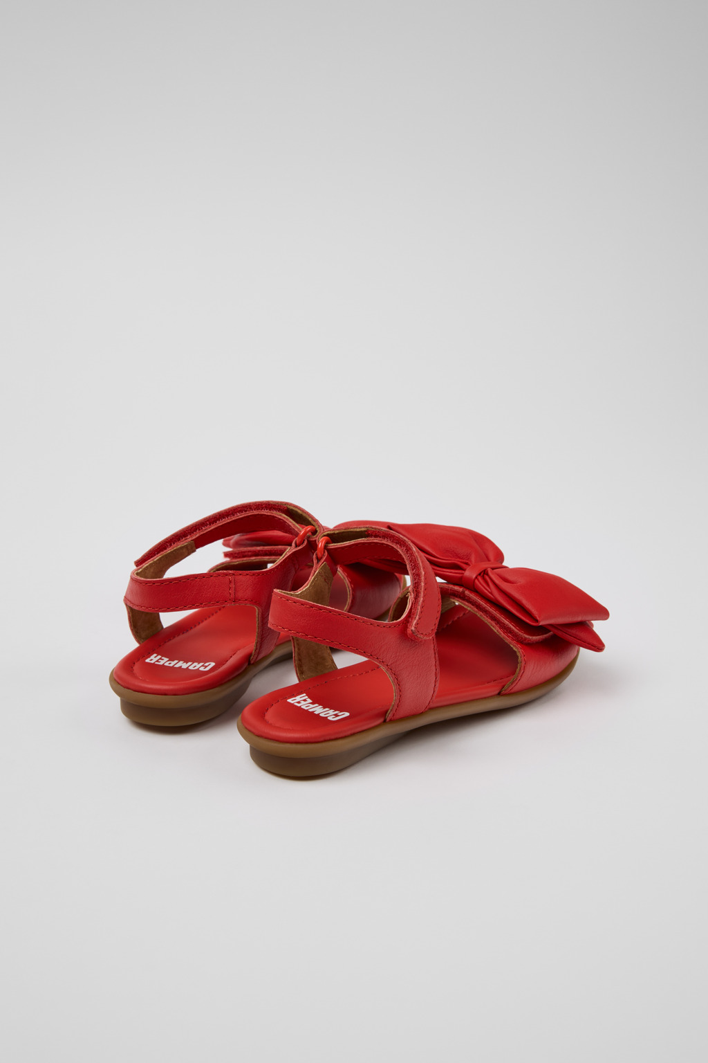 Right Red Leather Sandals for Kids. - Image 3
