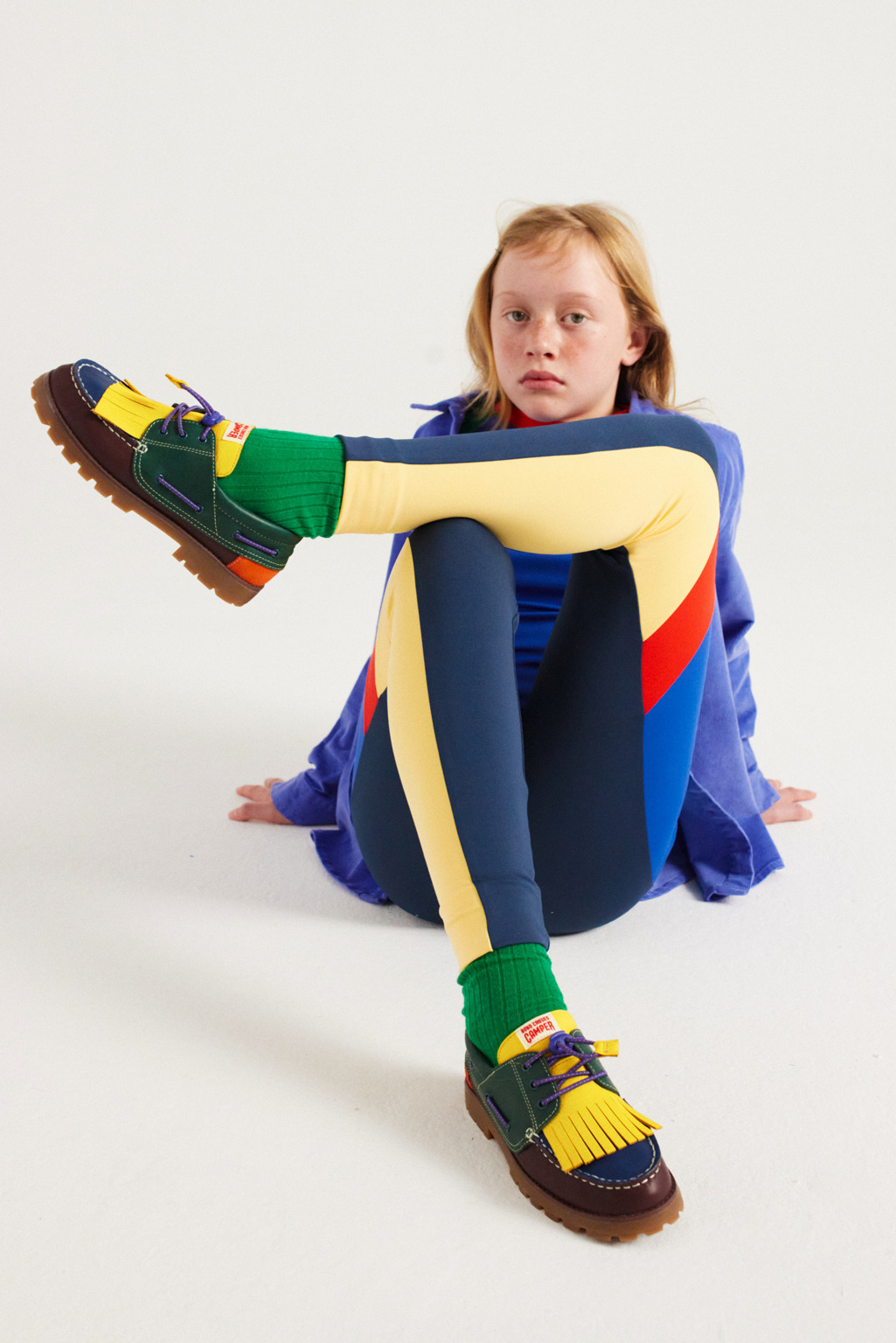 Bobo Choses x Camper Multicolor Leather and Nubuck Nautical for Kids. - Image 2