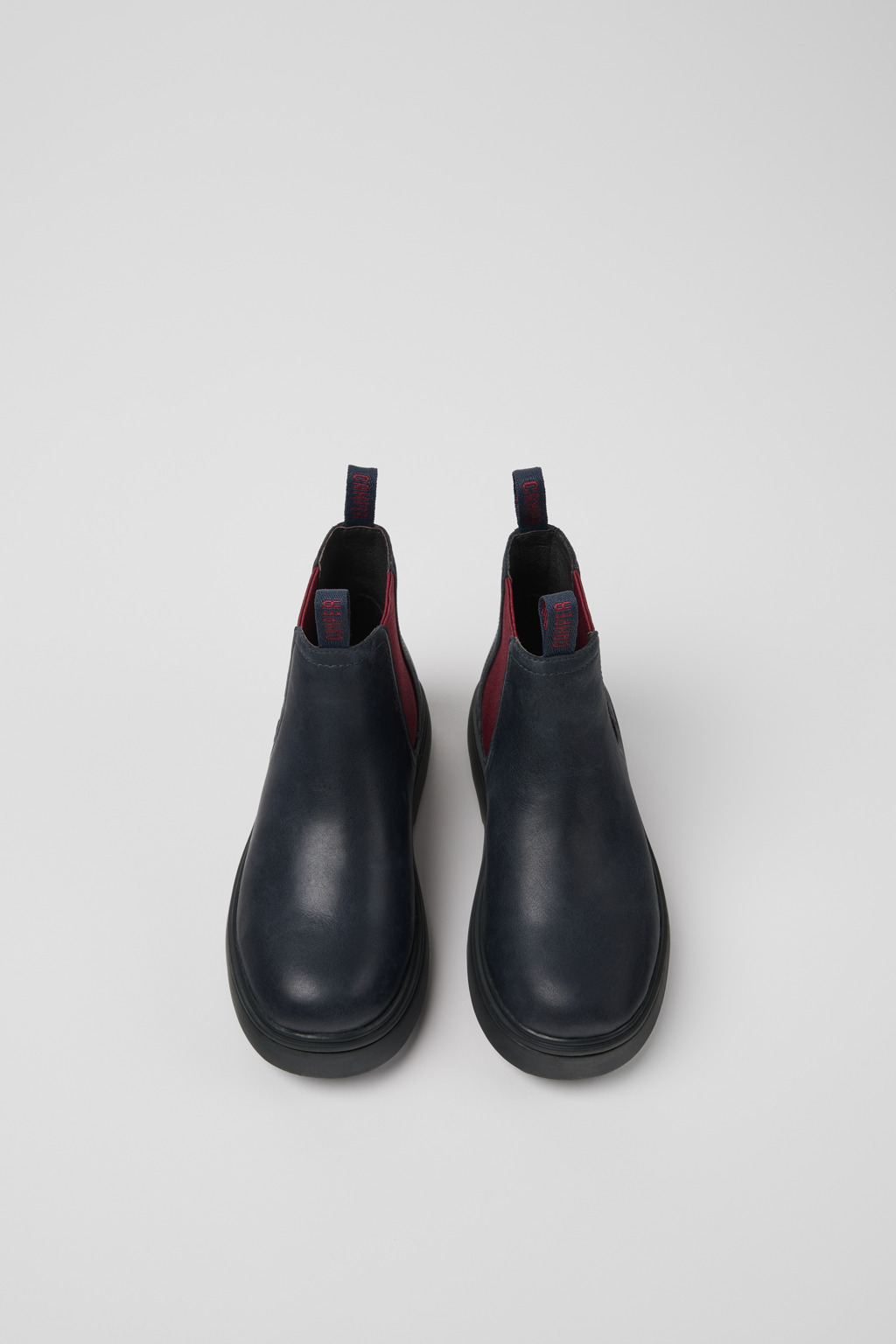 Norte Blue and burgundy leather boots for kids - Image 4