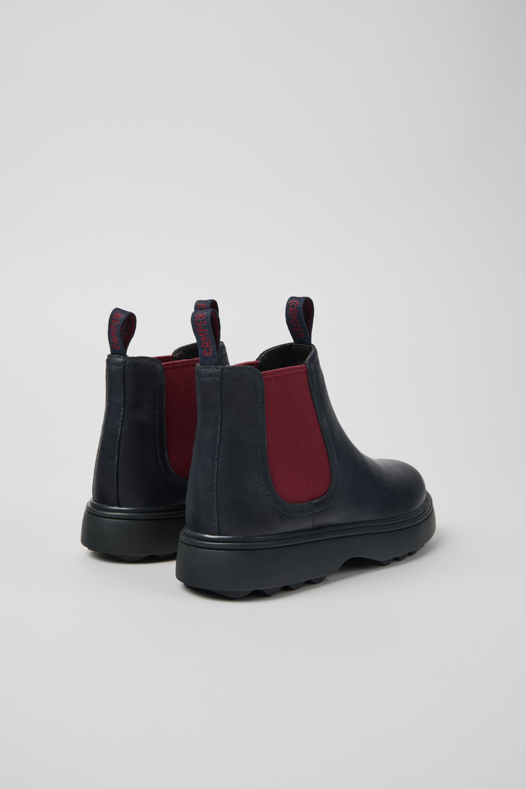 Norte Blue and burgundy leather boots for kids - Image 3