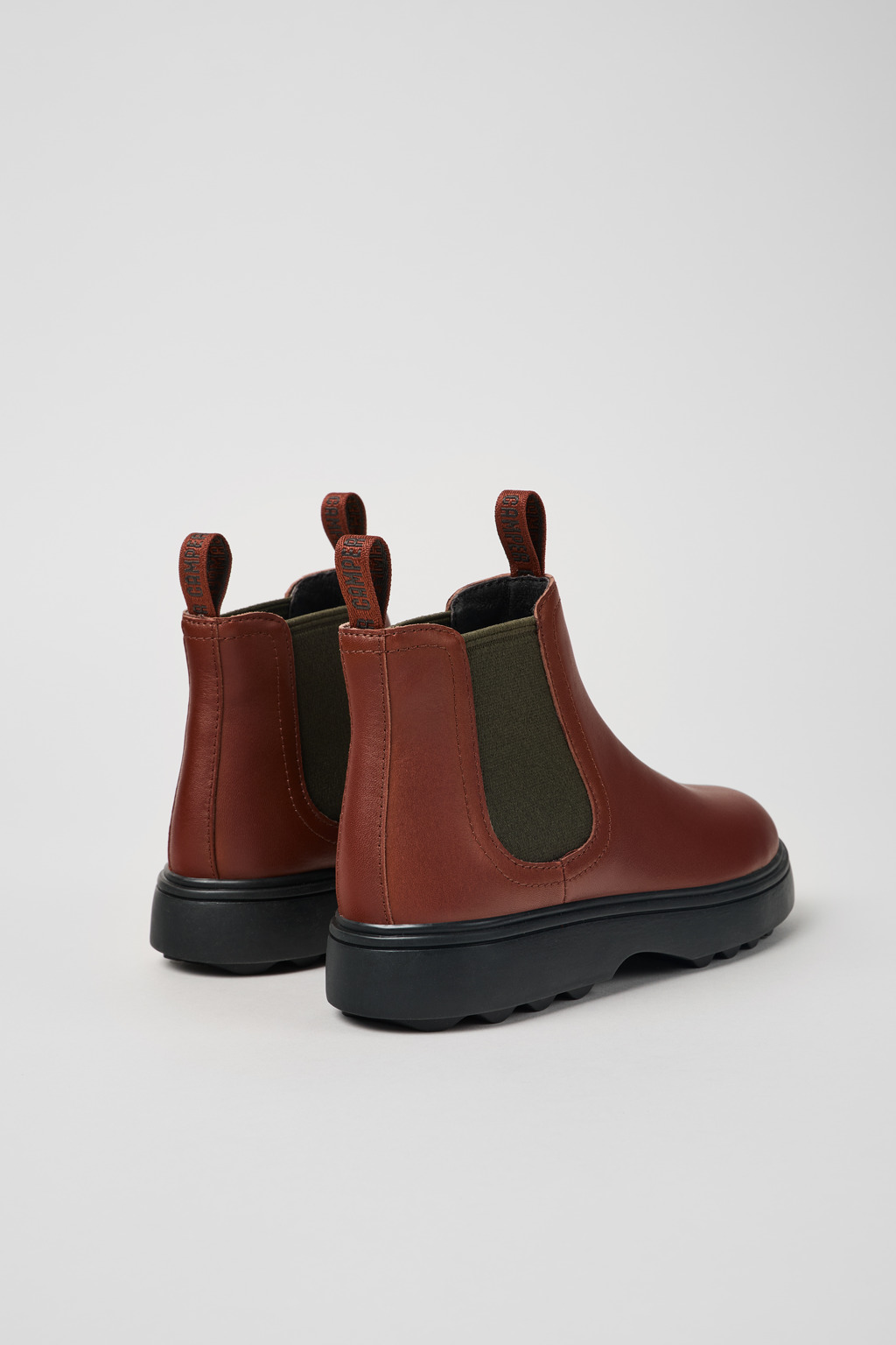 Norte Brown-red leather boots for kids - Image 3