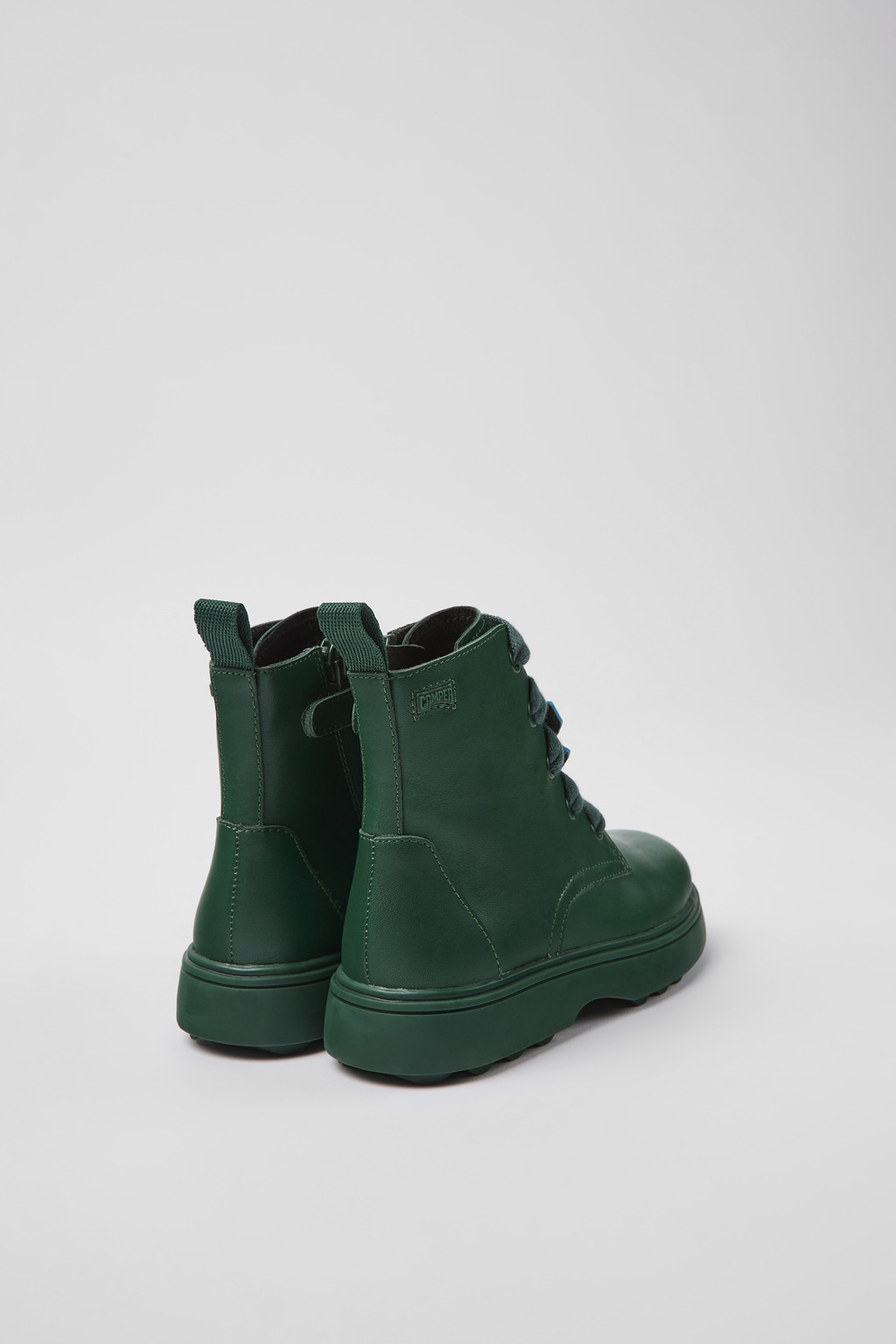 Twins Green leather ankle boots for kids - Image 3