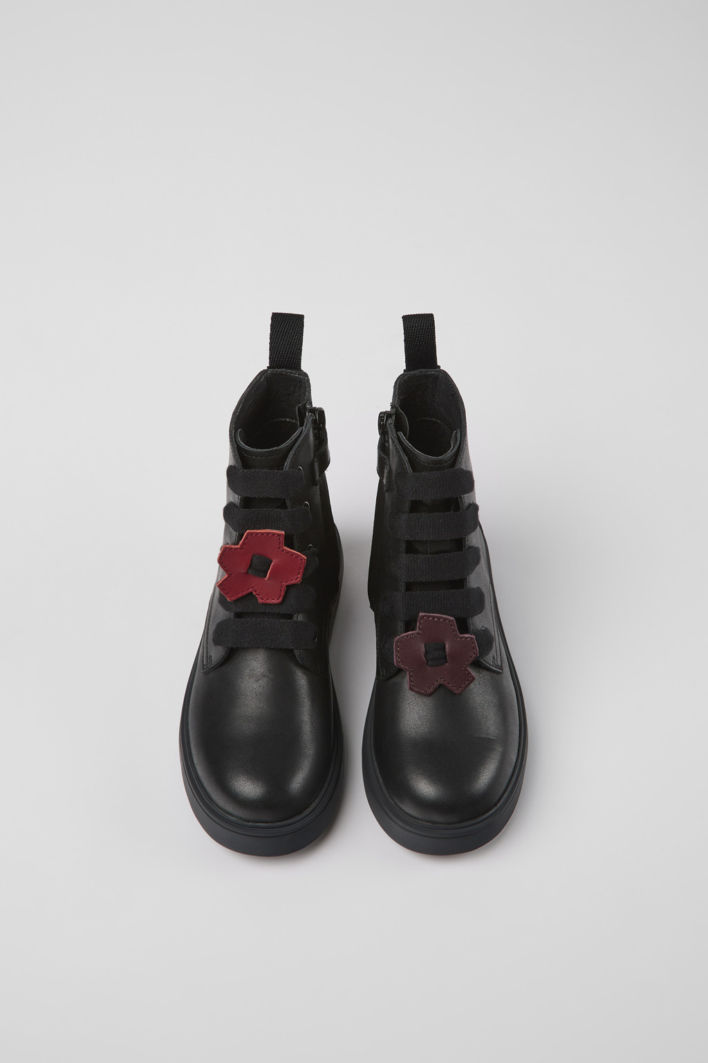 Twins Black leather ankle boots for kids - Image 4