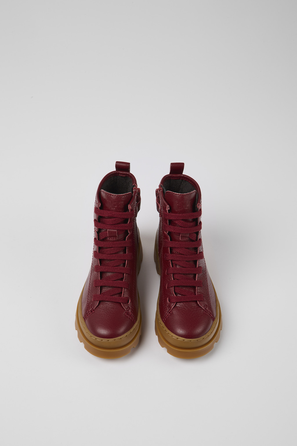 Brutus Burgundy leather lace-up boots - Image 4