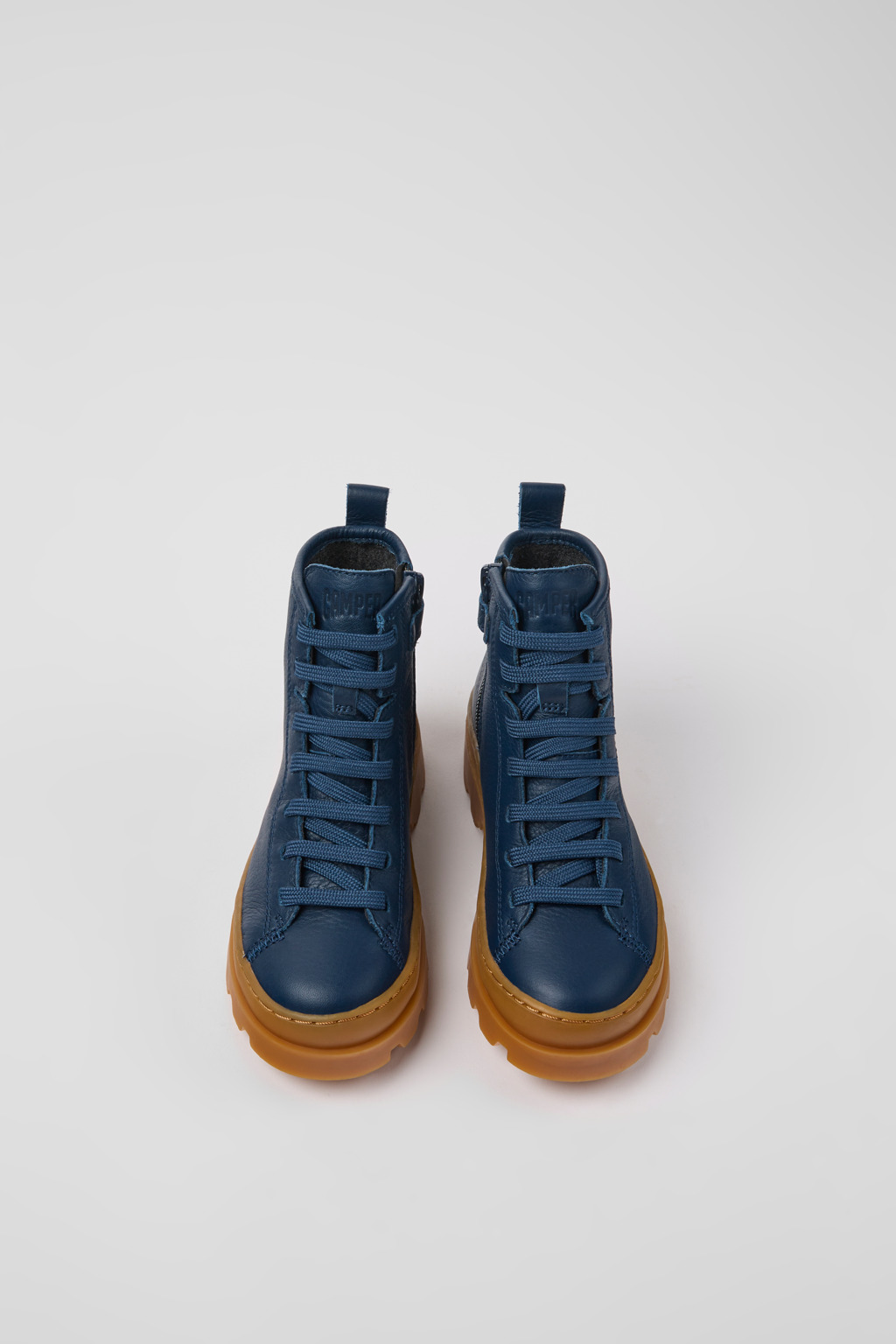 Brutus Dark blue leather ankle boots for kids - Image 4