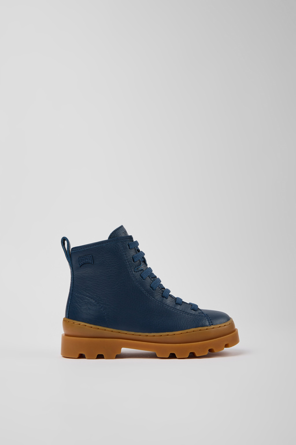 Brutus Dark blue leather ankle boots for kids - Image 2