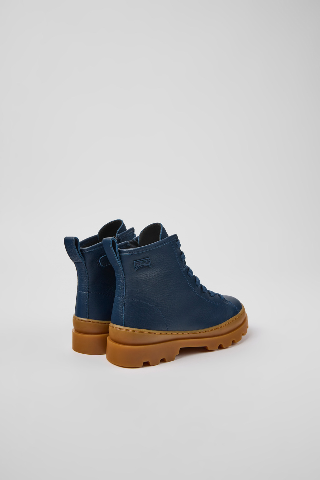 Brutus Dark blue leather ankle boots for kids - Image 3