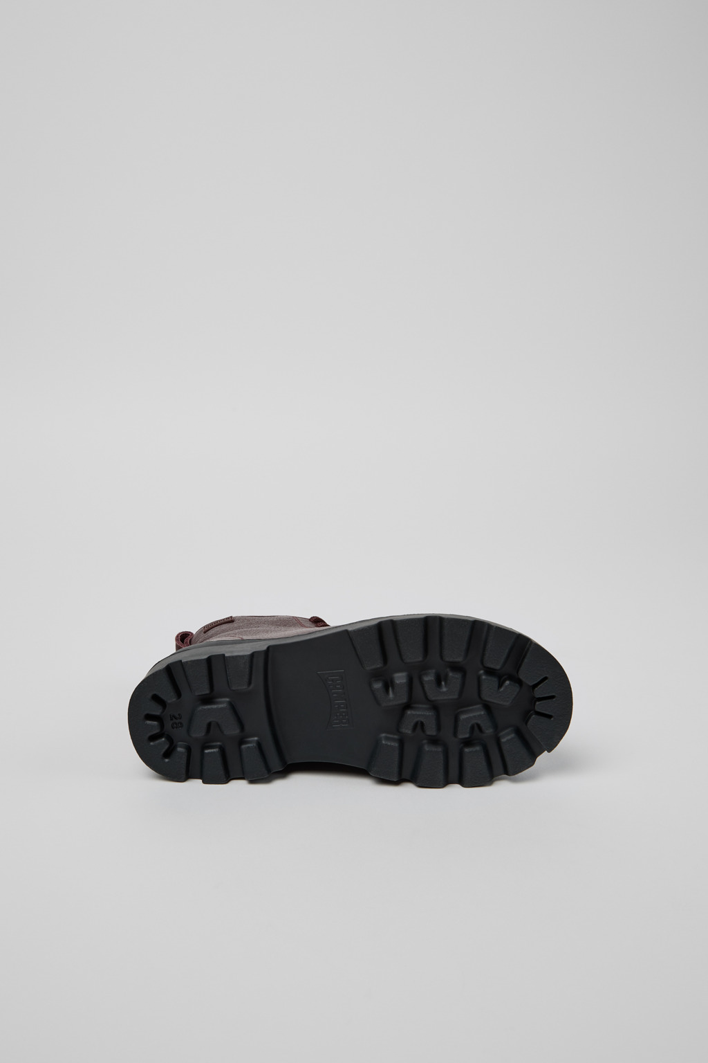 Brutus Burgundy Leather Ankle Boots for Kids. - Image 5