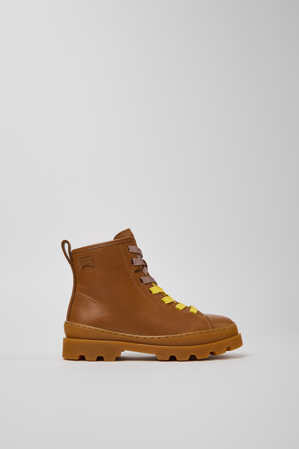 Twins Brown Leather Ankle-Boots for Kids. - Image 2