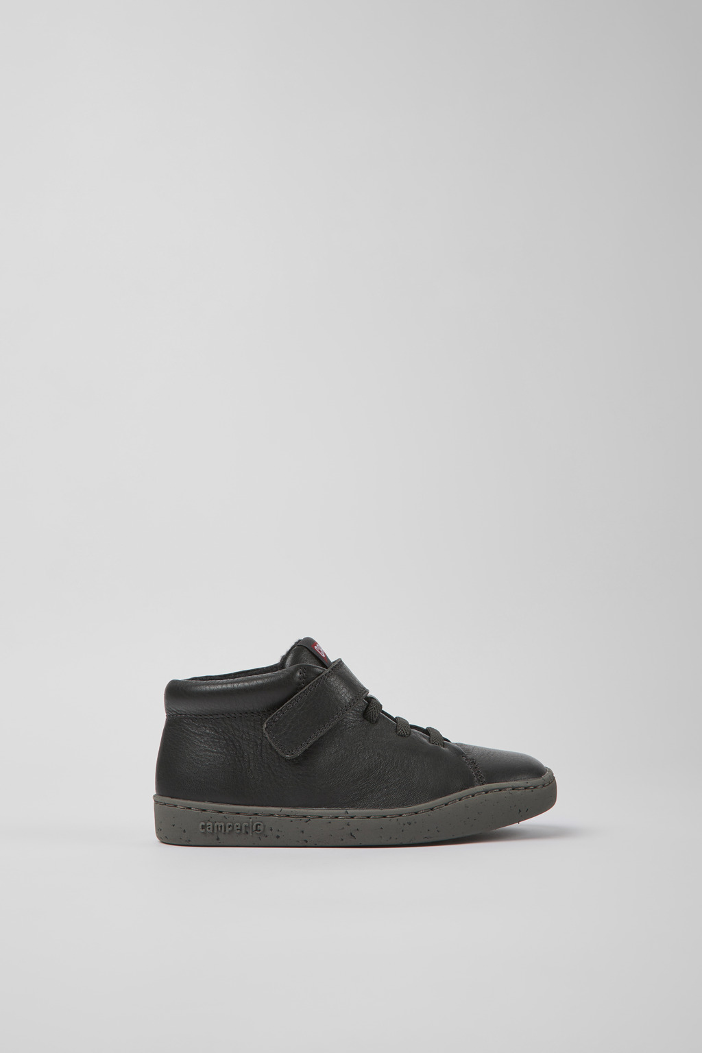 Peu Touring Gray leather ankle boots for kids - Image 2
