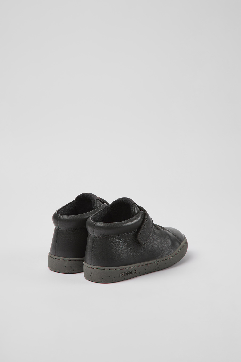 Peu Touring Gray leather ankle boots for kids - Image 3