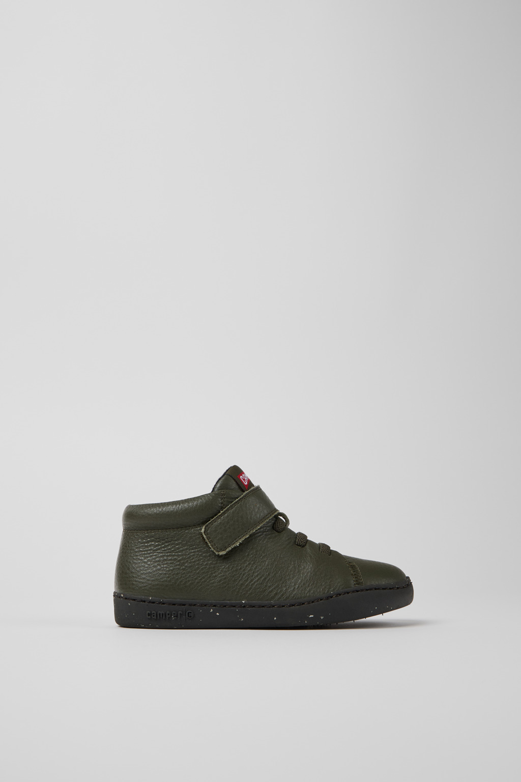 Peu Touring Green leather ankle boots for kids - Image 2