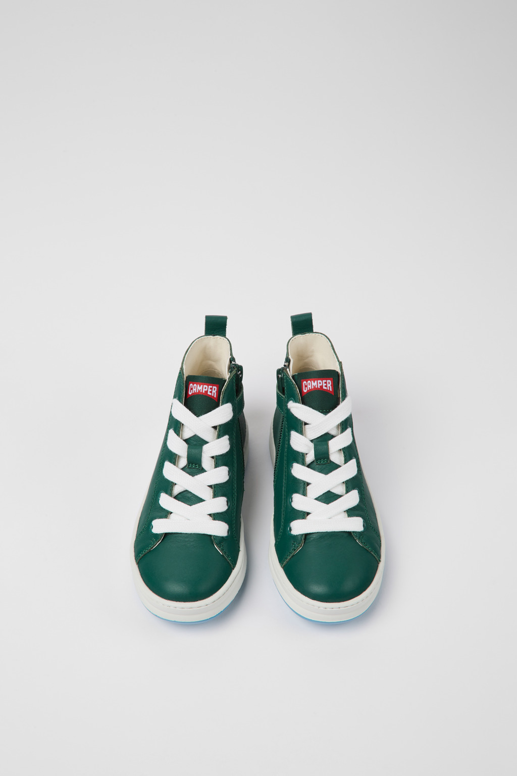 Runner Green leather sneakers for kids - Image 4