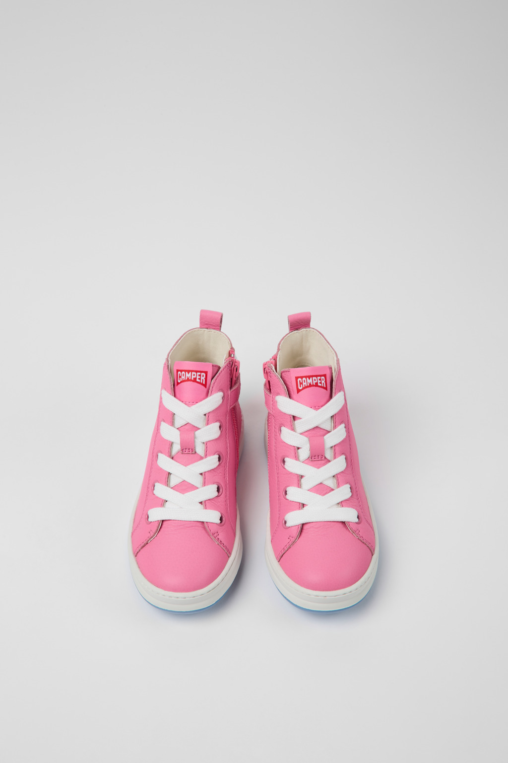 Runner Pink leather sneakers for kids - Image 4
