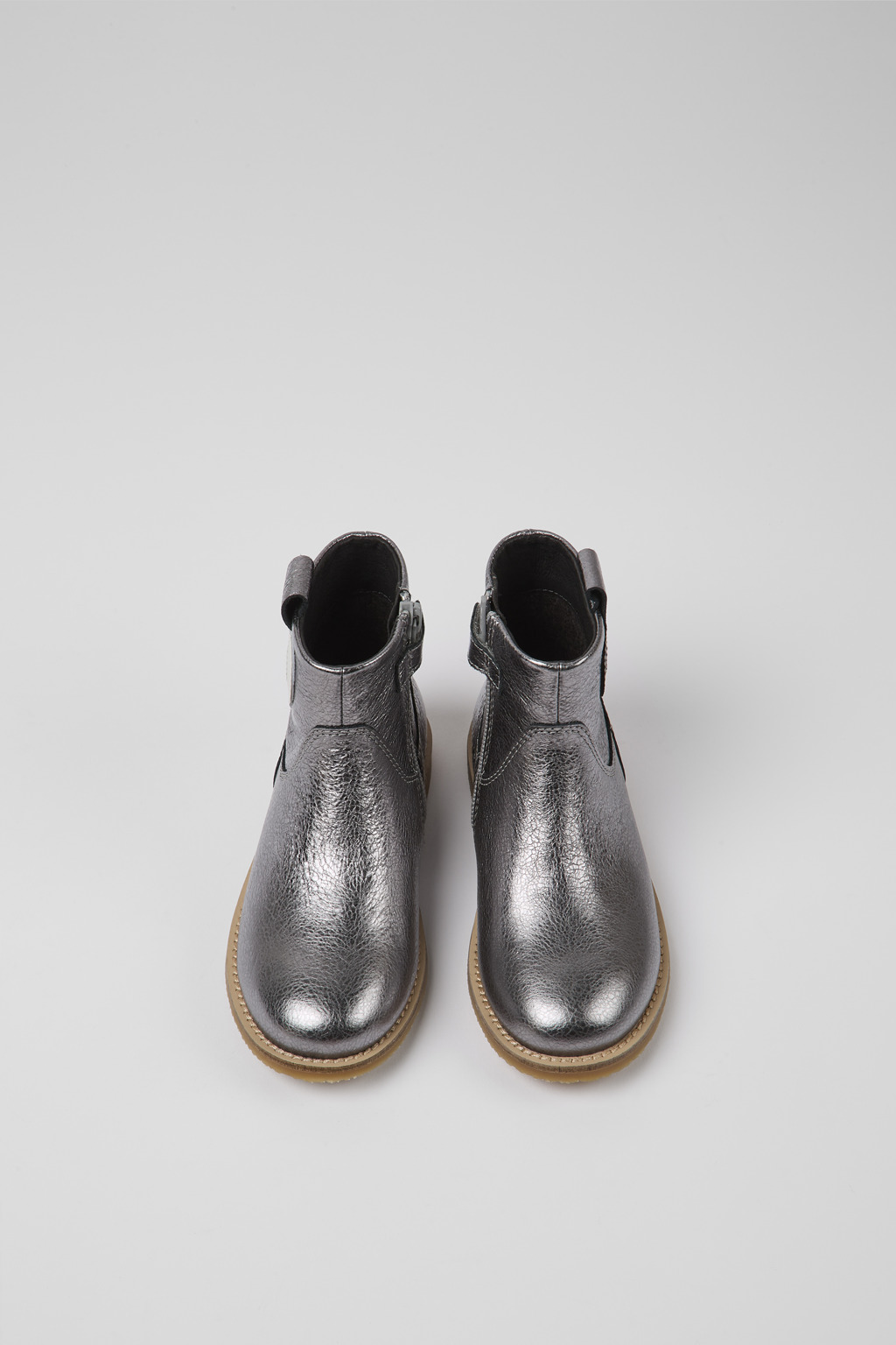 Twins Silver leather zip-up boots - Image 4