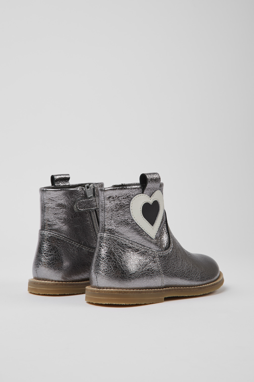 Twins Silver leather zip-up boots - Image 3
