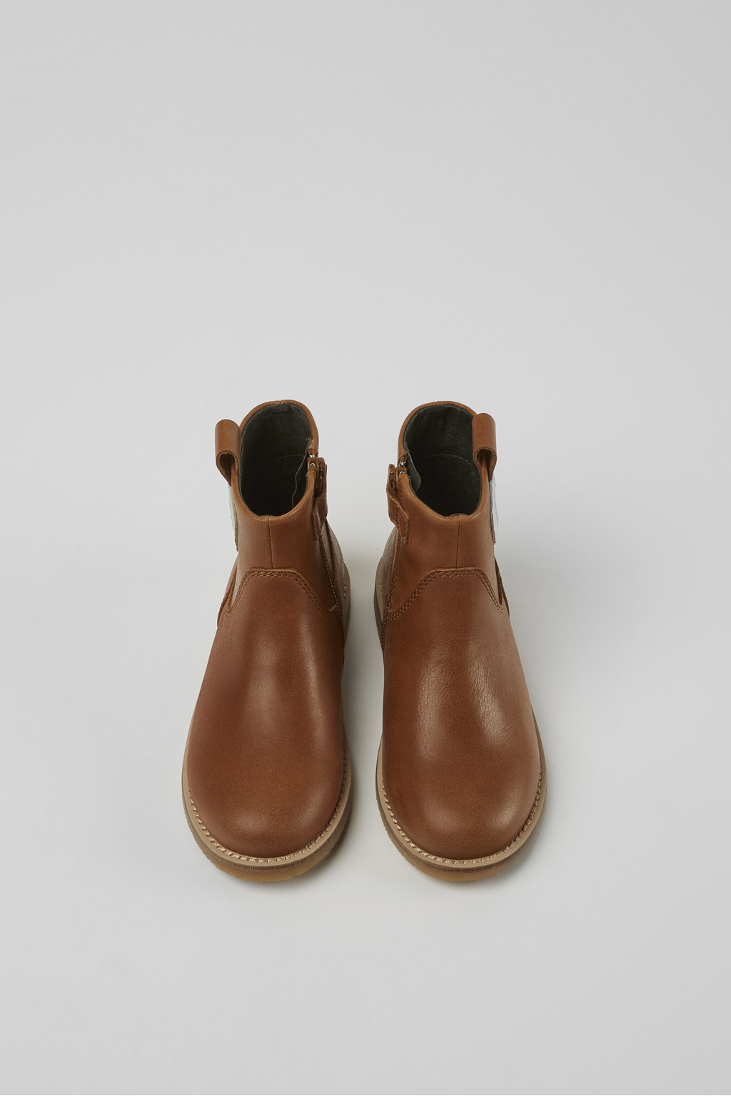Twins Brown leather zip-up boots - Image 4