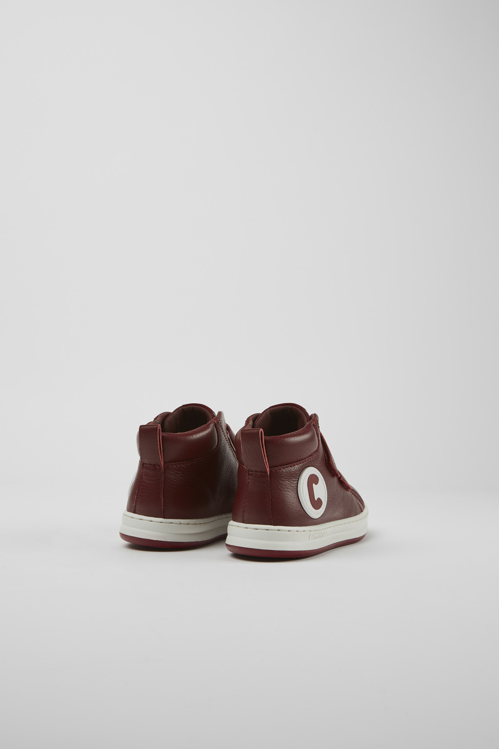 Runner Burgundy and white leather sneakers - Image 3
