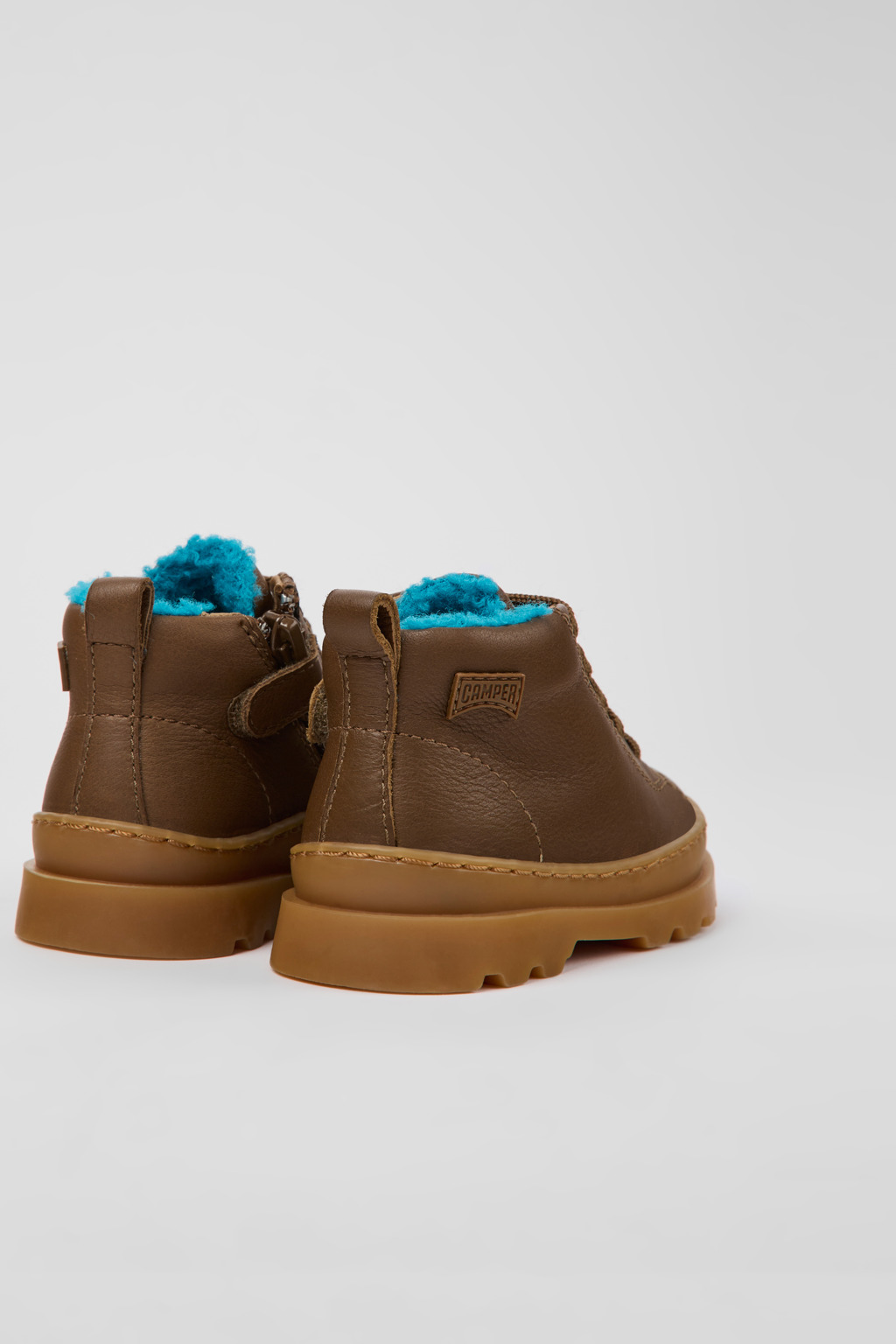 Brutus Brown leather ankle boots for kids - Image 3