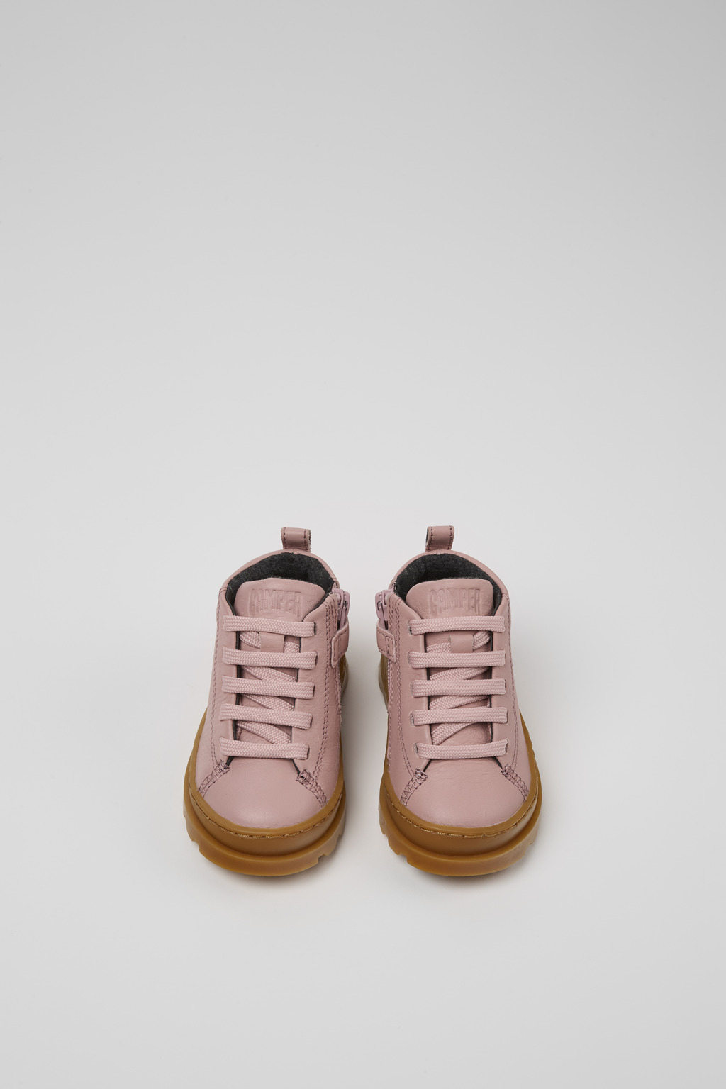 Brutus Pink leather ankle boots for kids - Image 4