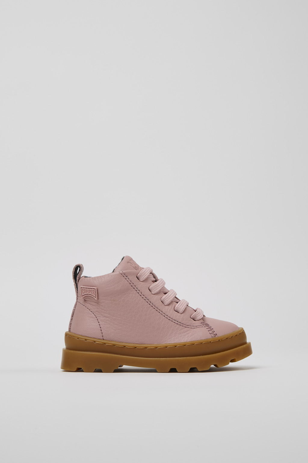 Brutus Pink leather ankle boots for kids - Image 2