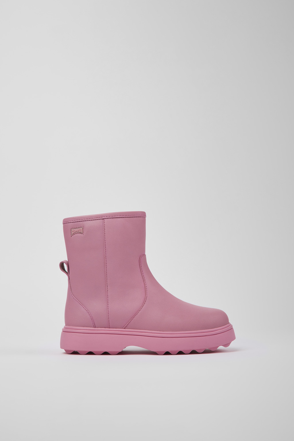 Norte Pink leather ankle boots for kids - Image 2