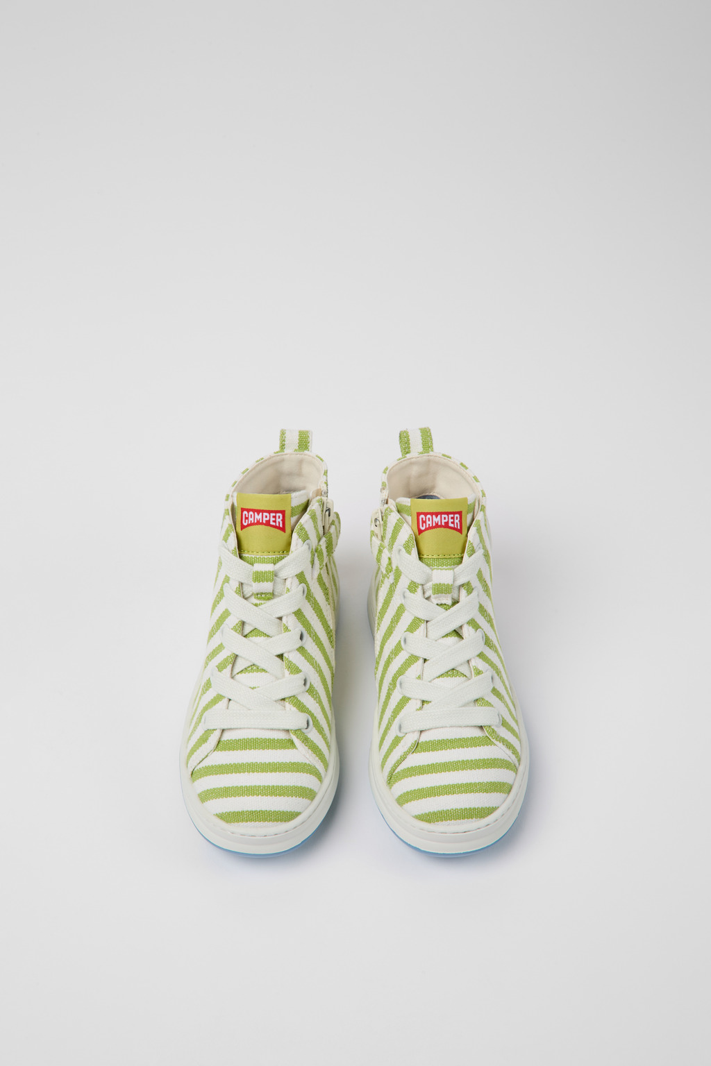 Runner Green and white textile sneakers for kids - Image 4