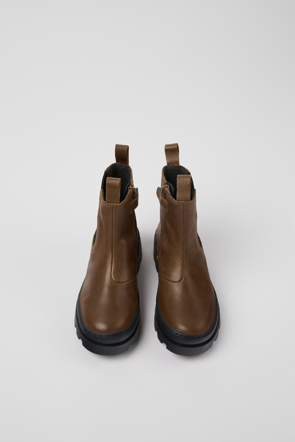 Brutus Brown leather Chelsea boots for kids - Image 4