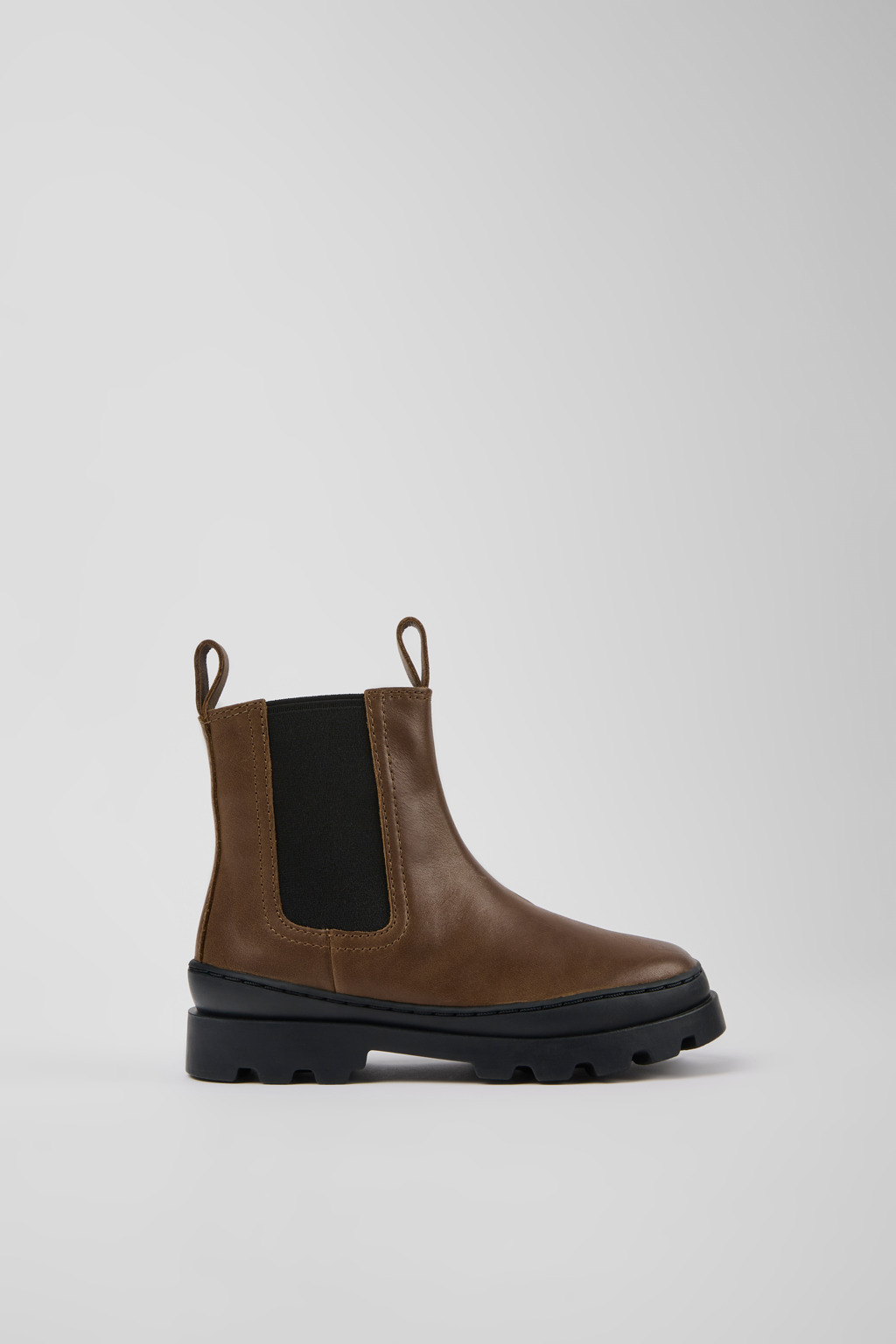 Brutus Brown leather Chelsea boots for kids - Image 2