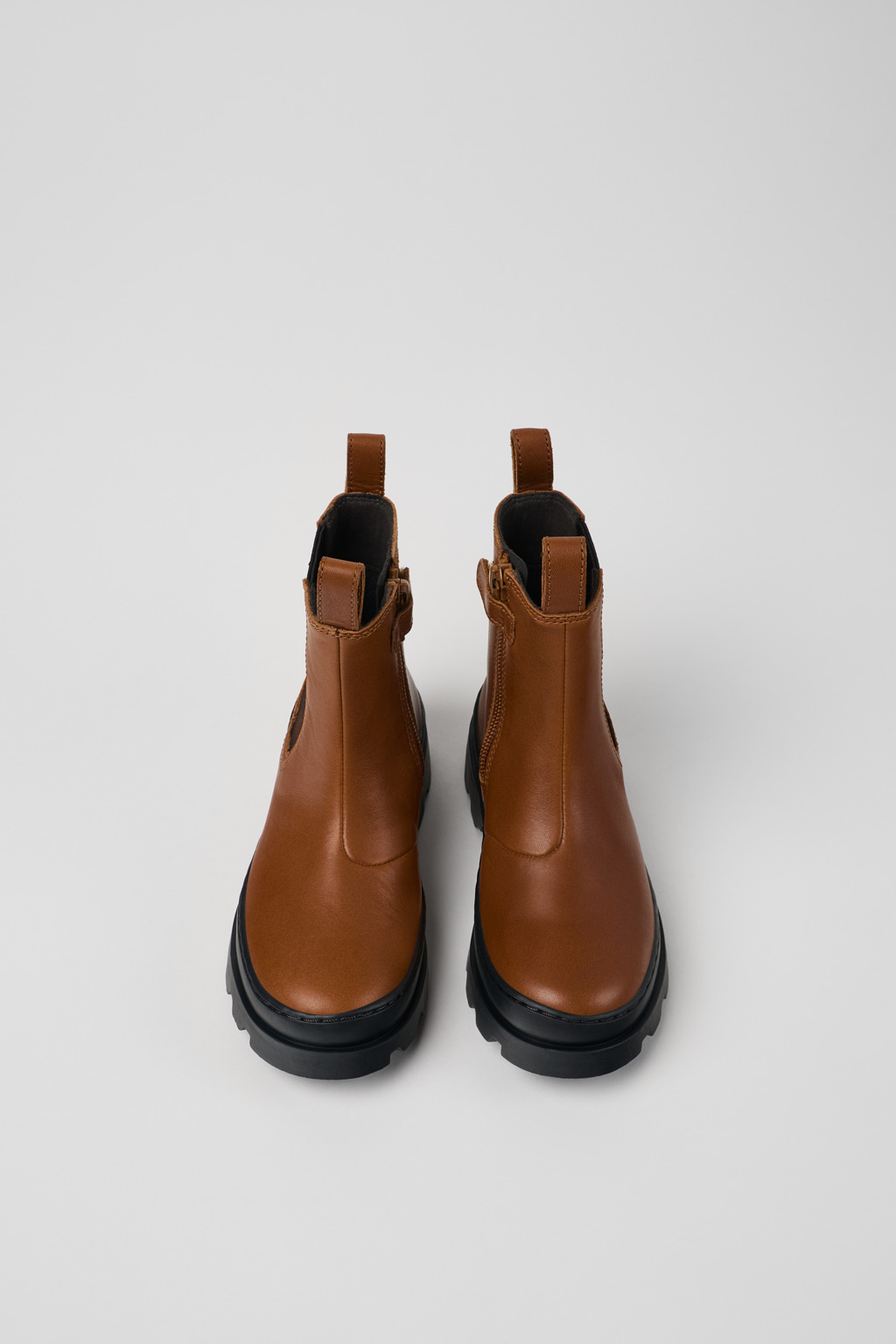 Brutus Brown leather Chelsea boots for kids - Image 4