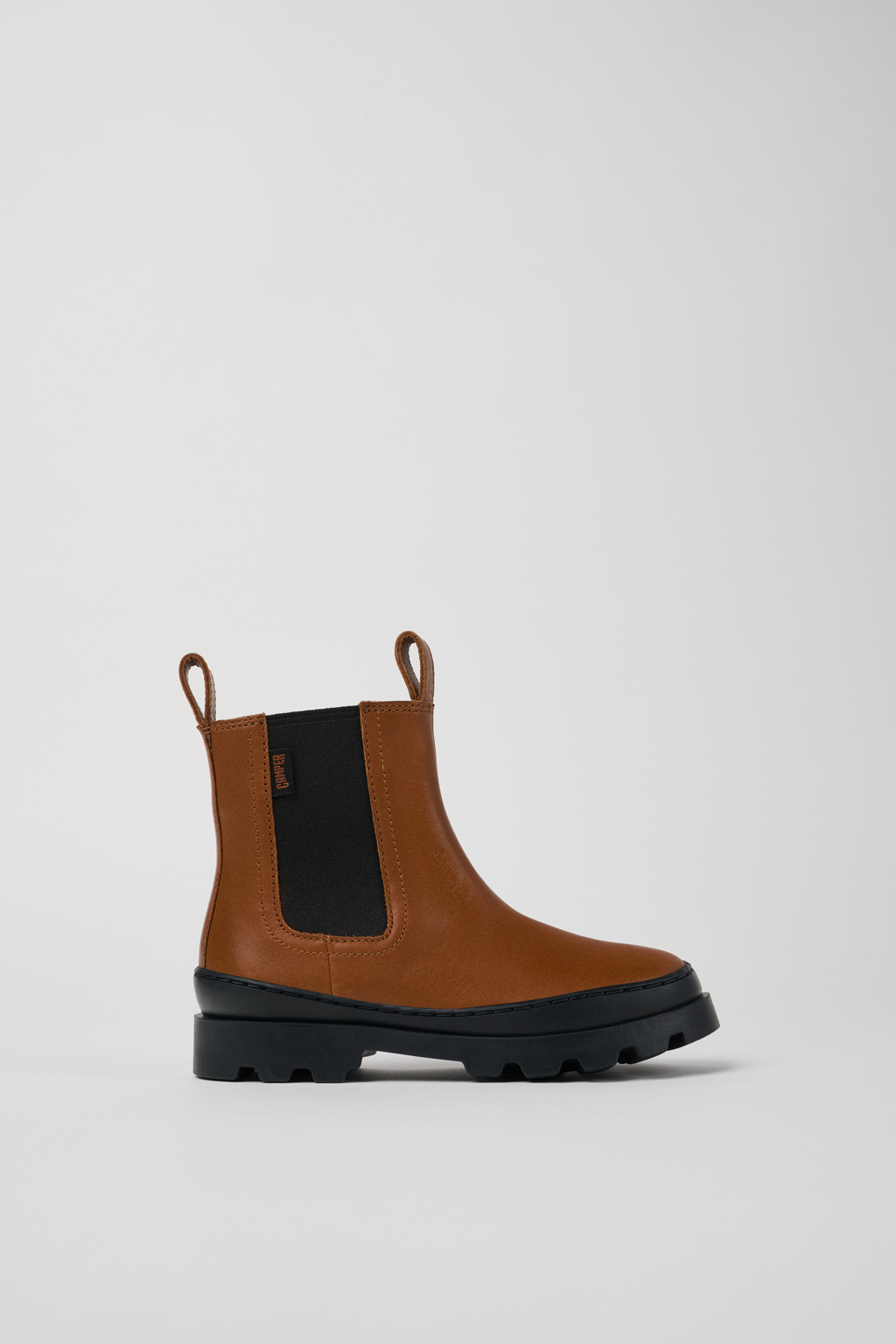 Brutus Brown leather Chelsea boots for kids - Image 2