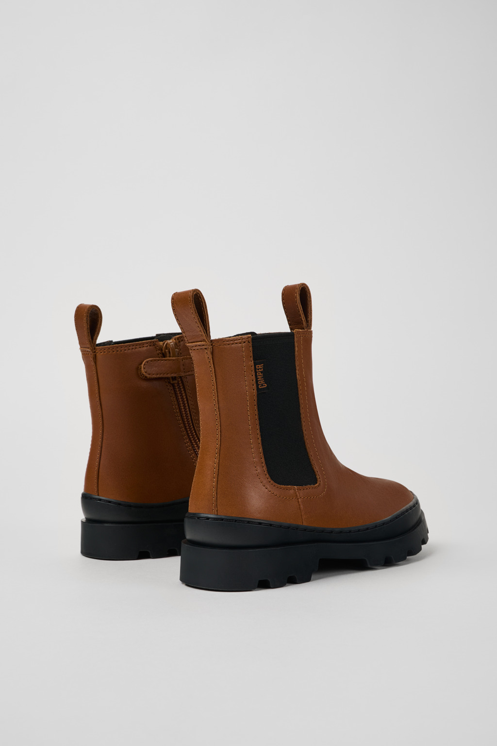 Brutus Brown leather Chelsea boots for kids - Image 3