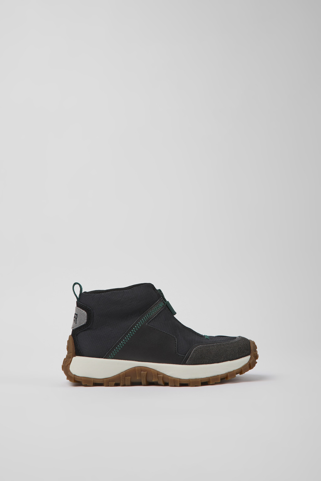 Drift Trail Black textile and leather sneakers for kids - Image 2