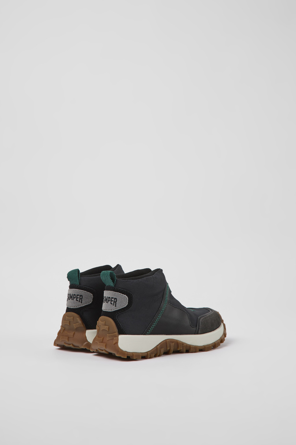 Drift Trail Black textile and leather sneakers for kids - Image 3