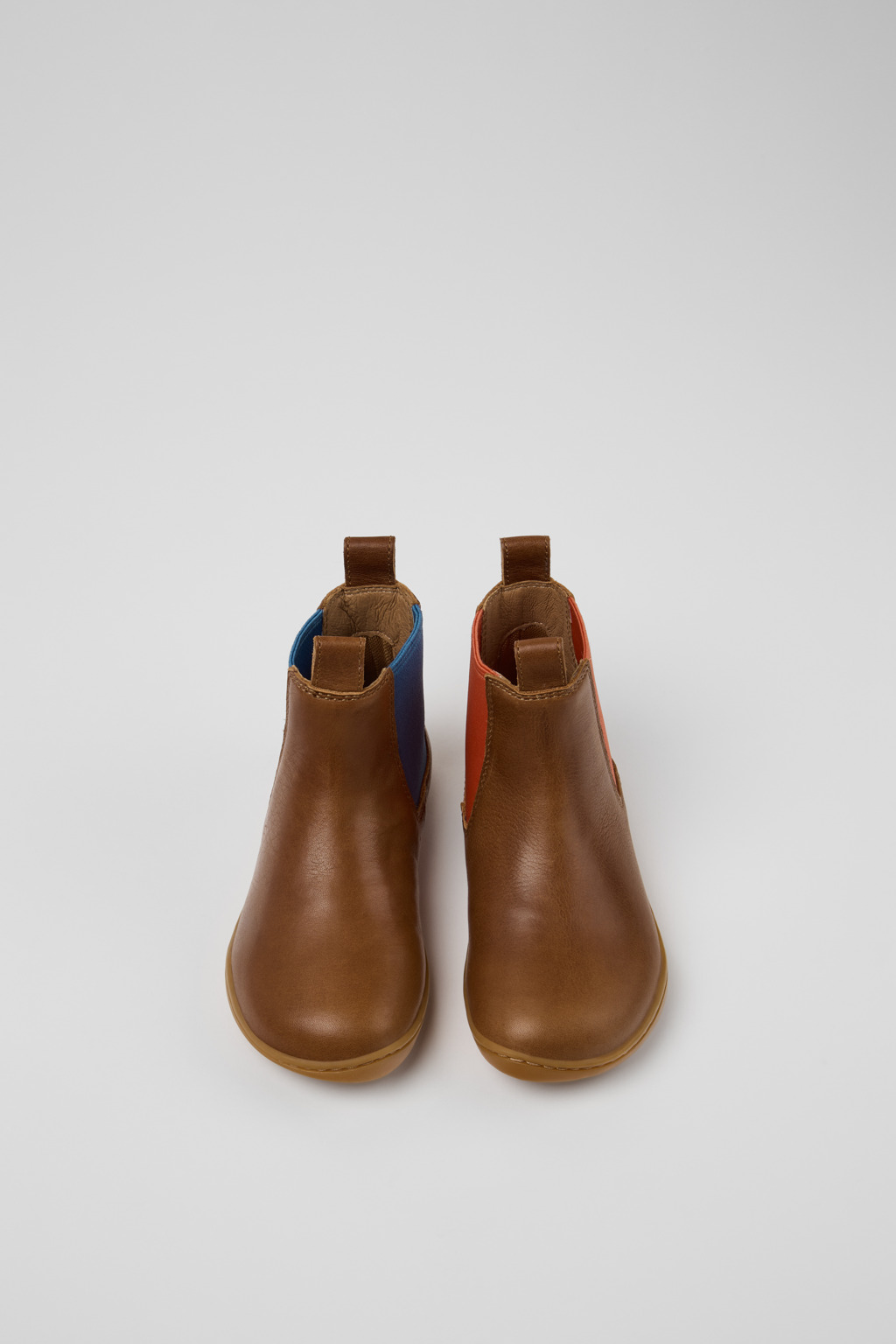 Twins Brown Leather Ankle Boots for Kids. - Image 4
