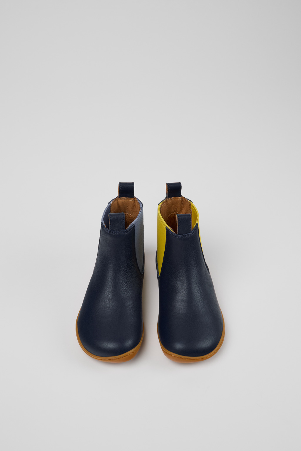 Twins Blue Leather Ankle Boots for Kids. - Image 4