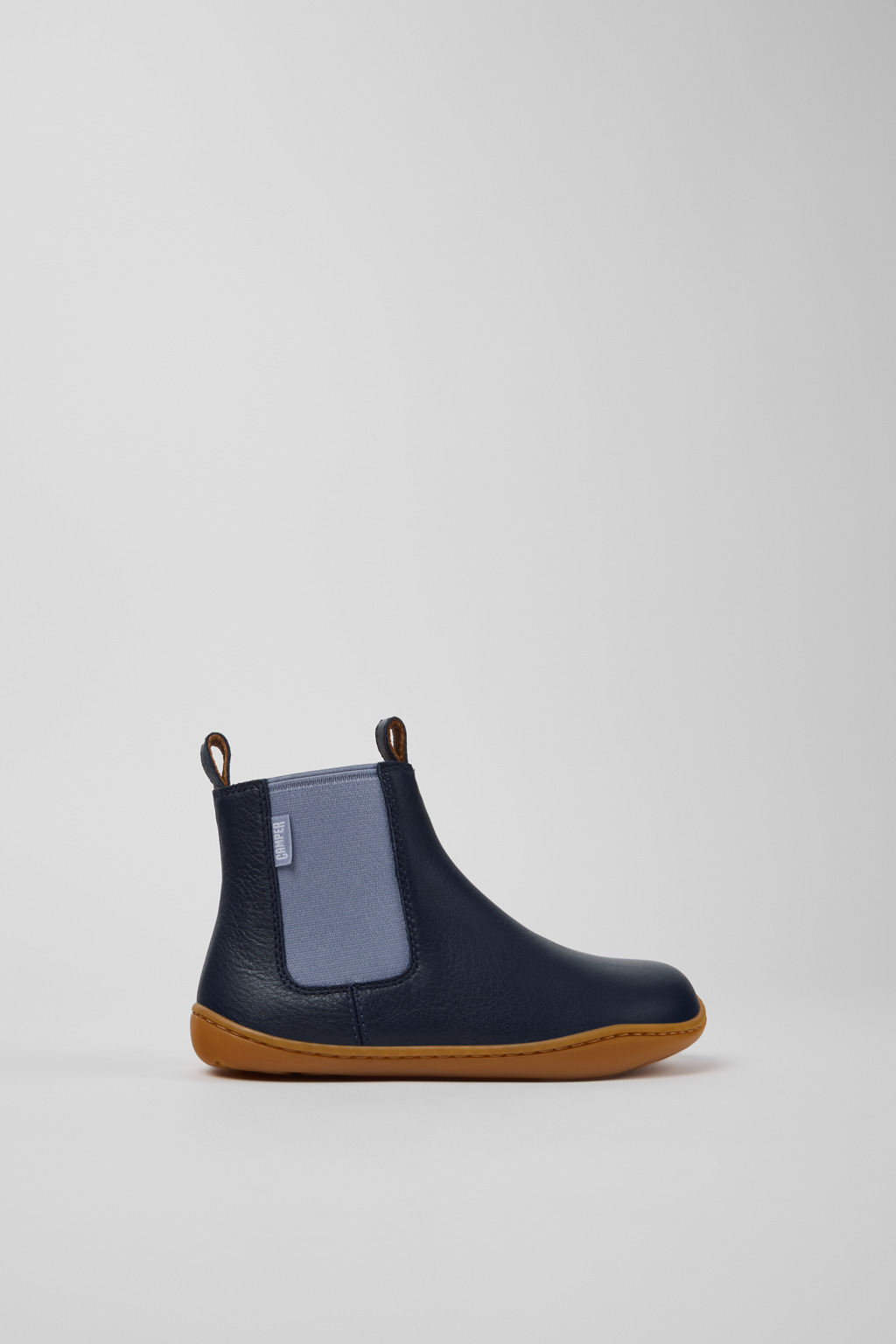Twins Blue Leather Ankle Boots for Kids. - Image 2