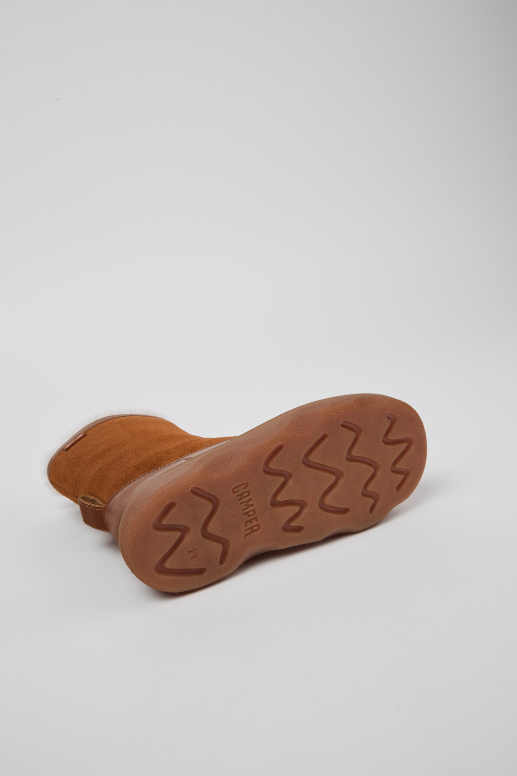 Kiddo Brown Leather and Nubuck Mid Boots for Kids. - Image 5