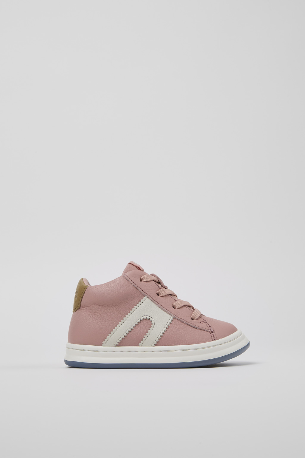 Twins Pink leather sneakers for kids - Image 2