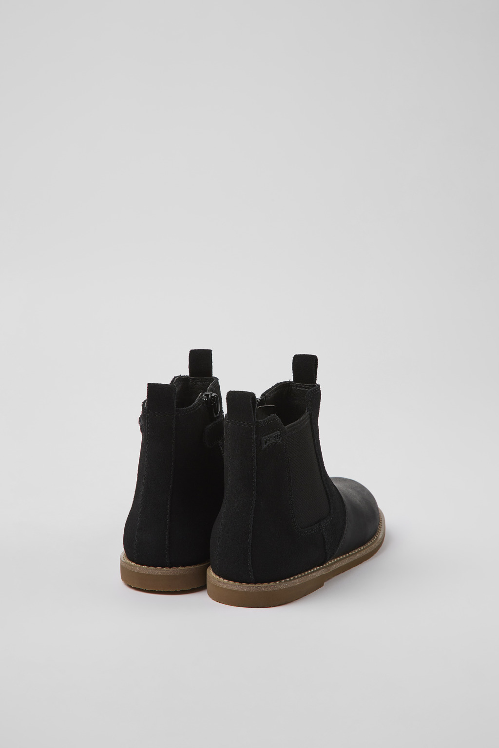 Savina Black nubuck and leather ankle boots for kids - Image 3