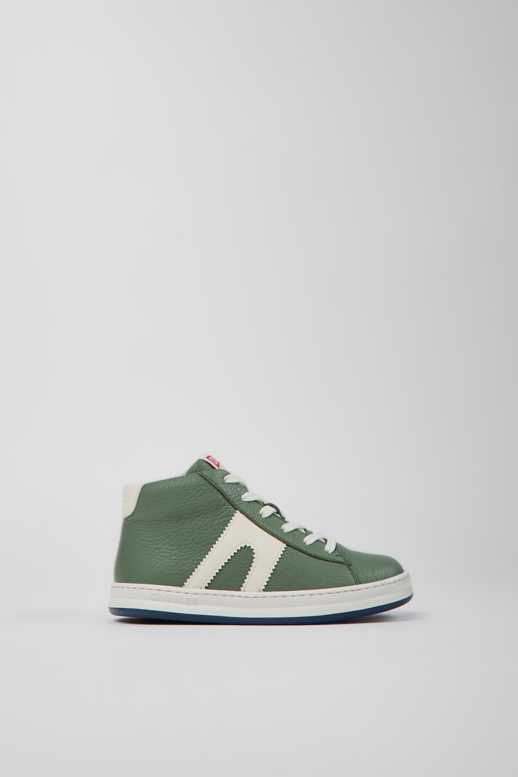 Runner Green and white leather ankle boots for kids - Image 2