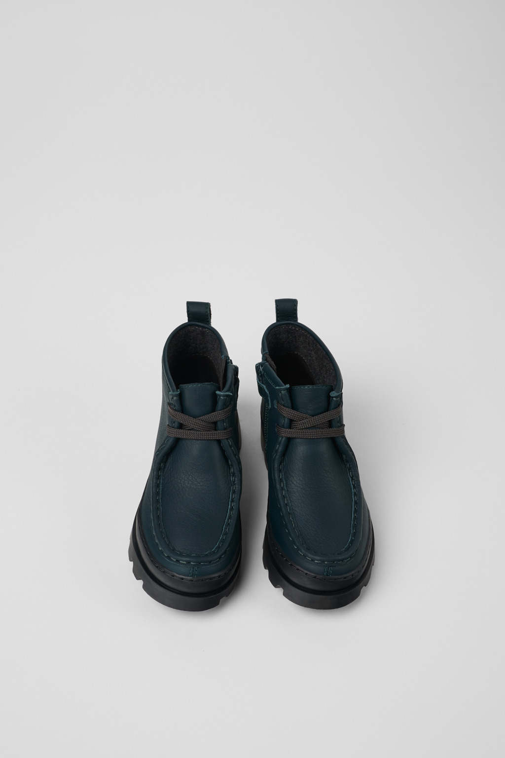 Brutus Green leather ankle boots for kids - Image 4