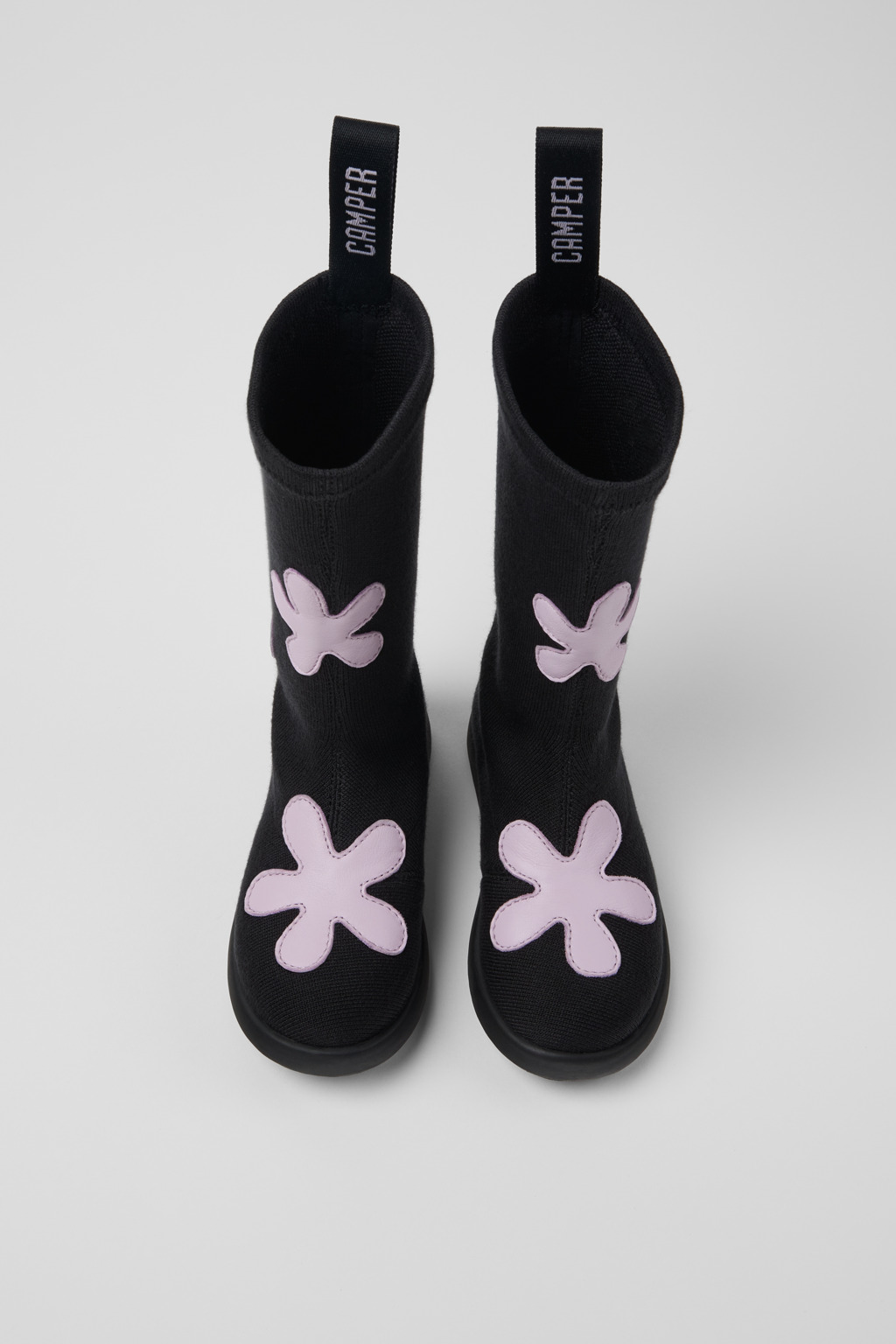 Duet Black and purple TENCEL™ Lyocell/leather boots - Image 4