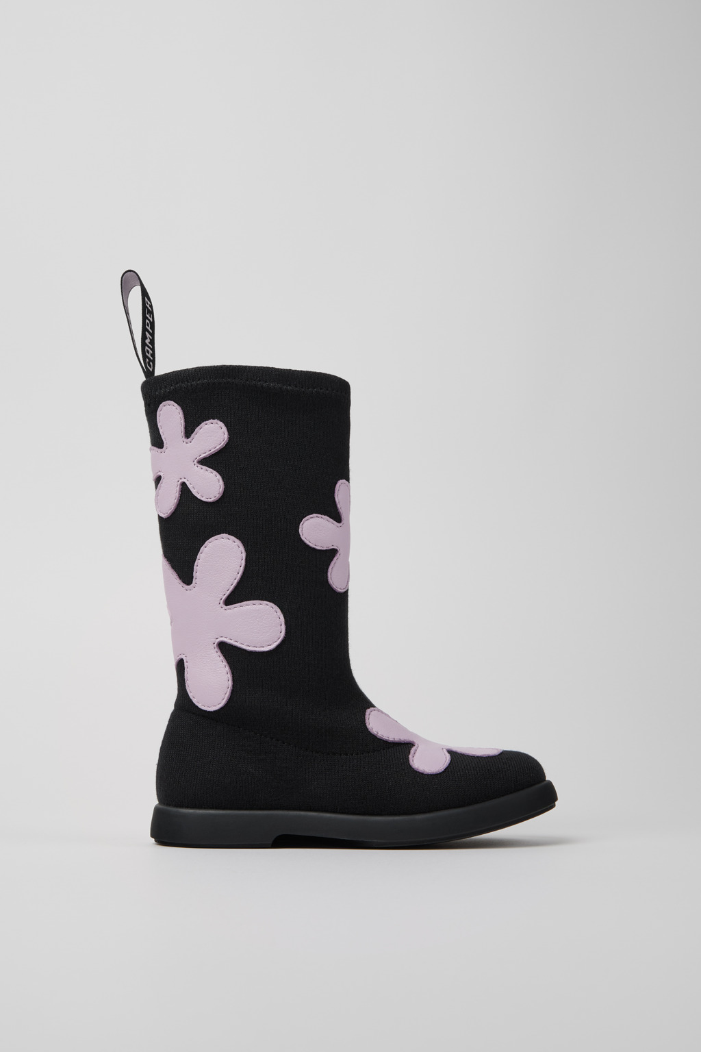 Duet Black and purple TENCEL™ Lyocell/leather boots - Image 2