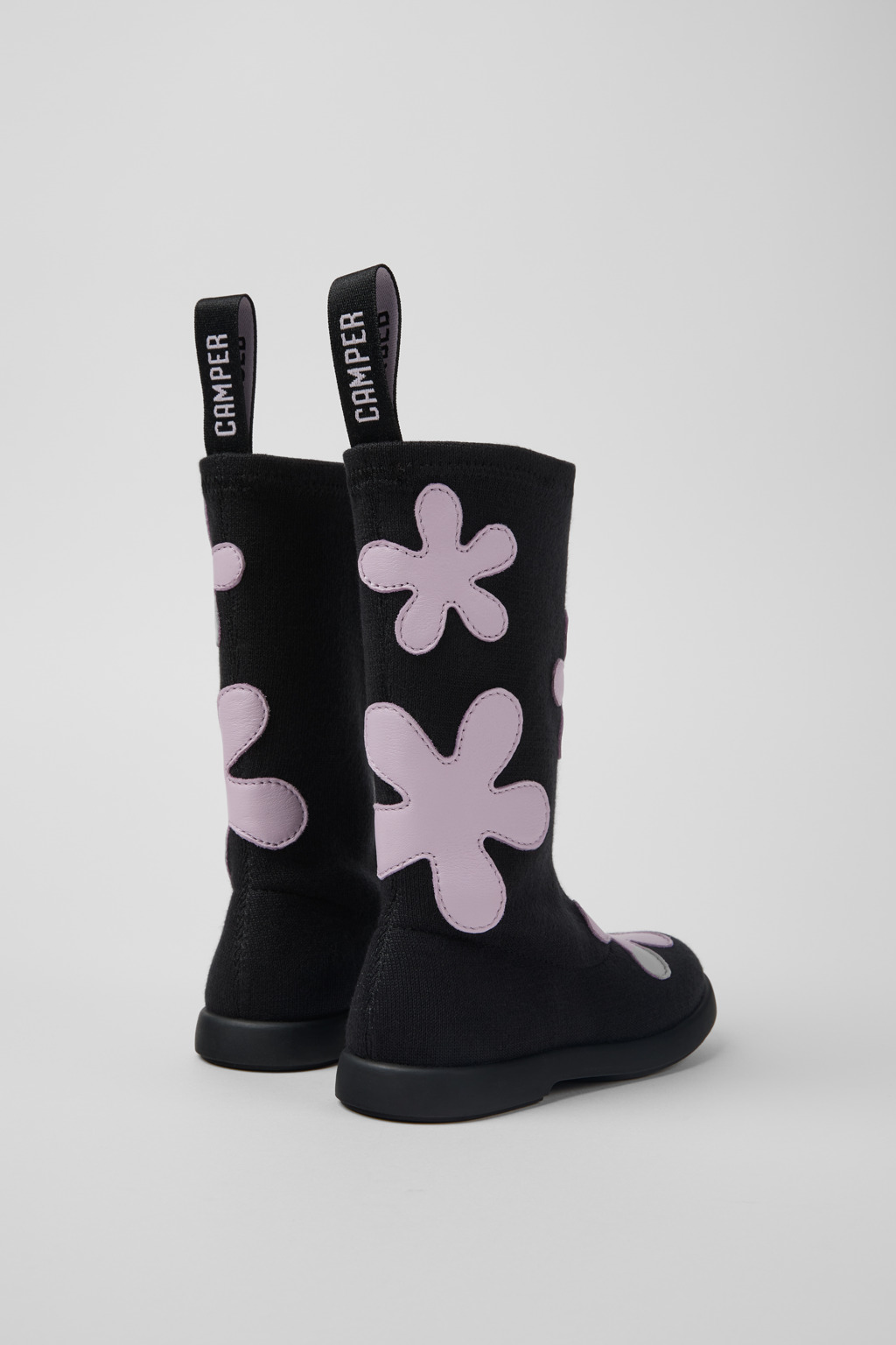 Duet Black and purple TENCEL™ Lyocell/leather boots - Image 3