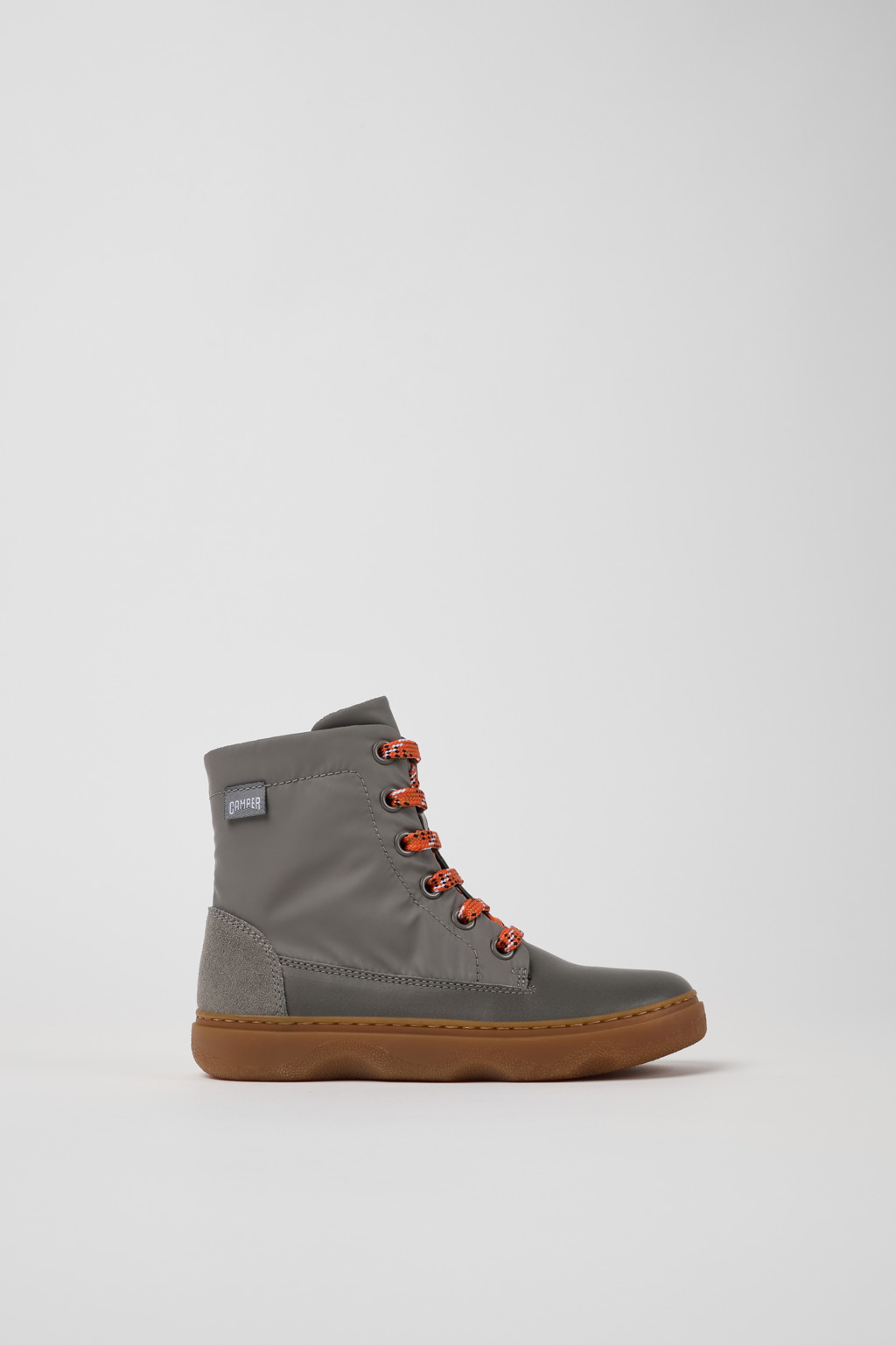 Kiddo Gray leather and textile ankle boots for kids - Image 2